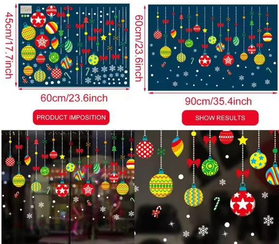 Świąteczne Naklejki na Okno – Magiczna Zimowa