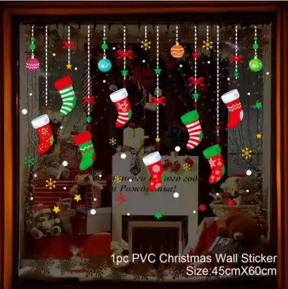 Świąteczne Naklejki na Okno – Magiczna Zimowa