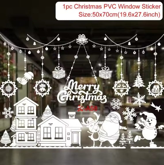 Świąteczne Naklejki na Okno – Magiczna Zimowa