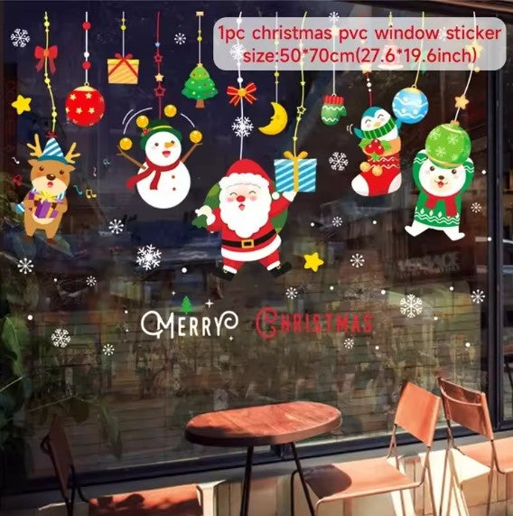 Świąteczne Naklejki na Okno – Magiczna Zimowa