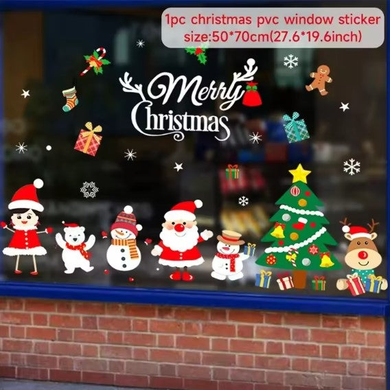 Świąteczne Naklejki na Okno – Magiczna Zimowa